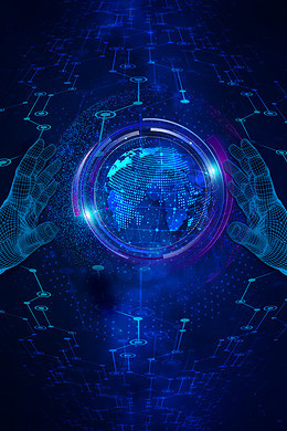指尖科技 手觸球體背景圖中的未來感設(shè)計